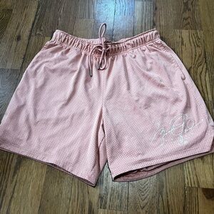 Nike Jordan Essentials Mesh Gym Basketball Shorts coral colored men's sz Large